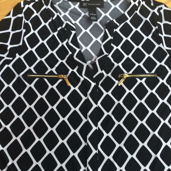 INC V-neck career top - Picture 8 of 8